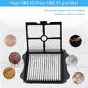 for ONE S5 Bluefor ONE S5 Pro 2Roller Brush and Filters for Tineco Floor ONE S5 /Floor One S5 Pro Cordless Wet Dry Vacuum Cleaner, Replacement Parts Include 2 Brush Rollers,4 Filters