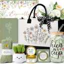 Mothers Day Birthday Gifts for Women Friendship, Get Well Soon Gift Baskets Care Package for Women Self Care Gifts, Inspirational Thinking of You Gift Idea for Mom Her Sister Friends w/Canvas Tote Bag