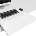 BONTEC Adjustable Desk Extender Tray, 27.2x9.5 Inch Clamp-on Keyboard or Arm Rest Shelf, 90 Foldable Platform, Fits Most Office Desks, White (20"*9.5"(51cm*24cm), White)