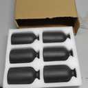 Black Ceramic Bud Vases Set of 6  5in Small Vases for Dry Flowers or House Plants, Modern Boho Decorative Vases for Wedding, Home, Table Centerpieces, Mantel or Office Decor