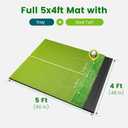 Dual Turf Golf Hitting Mat with Ball Tray, 5x4 & 6x4 ft, 26mm/31mm Thick, Alignment Aid, Golf Practice Mat Indoor & Outdoor, Driving & Chipping Pad Simulator Mat