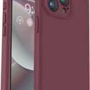 Vooii Compatible with iPhone 15 Pro Case, Upgrade Defender Liquid Silicone, [Enhanced Camera Protection] [Soft Anti-Scratch Microfiber Lining] Shockproof Phone Case iPhone 15 Pro 6.1 inch - Plum