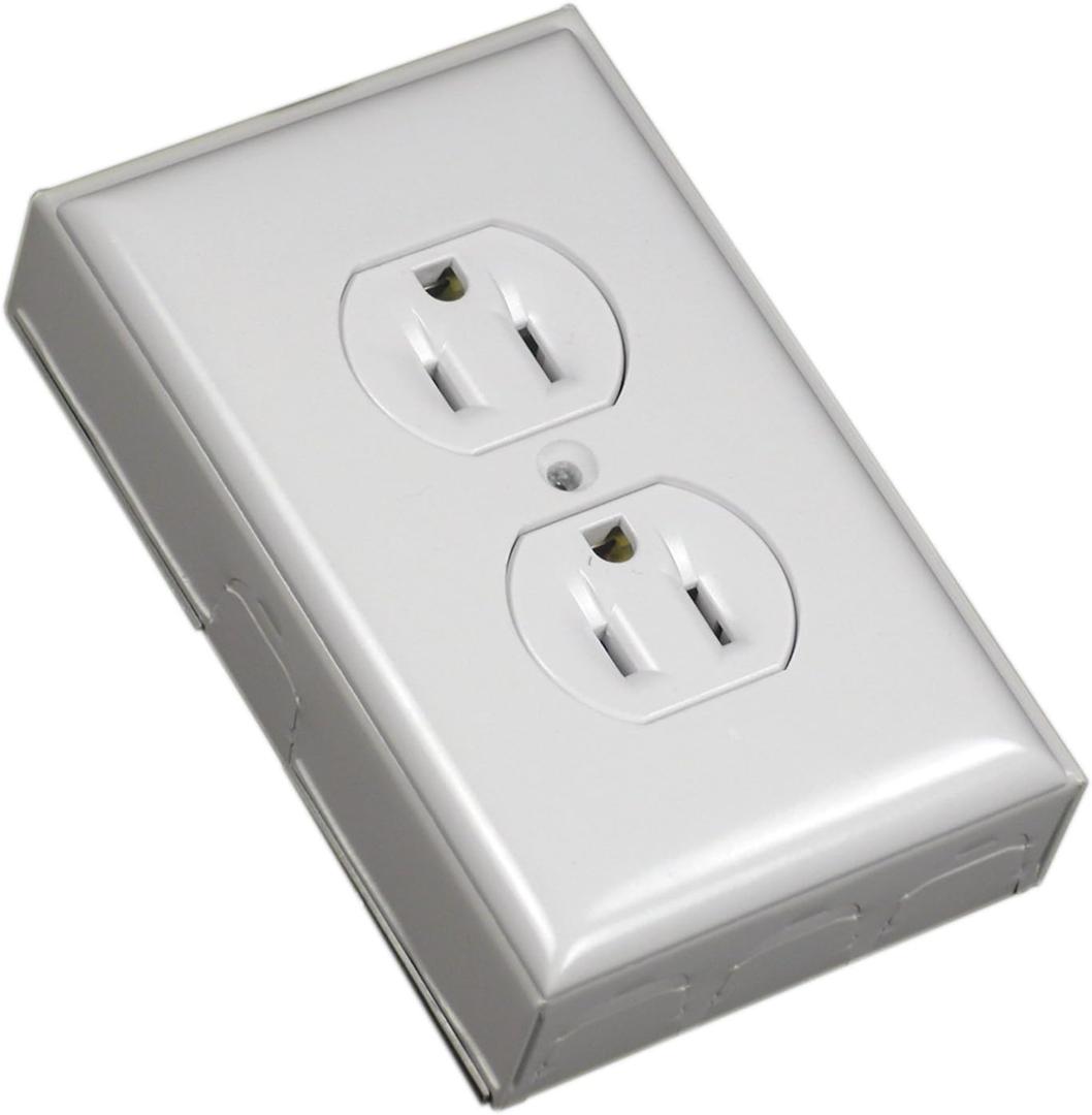 Wiremold Metal Raceway, Extending Power, On-Wall, Outlet + Box, White, BW2-D