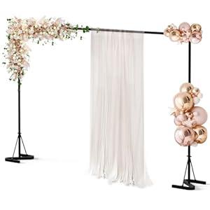 Backdrop Stand,10x7Ft Photo Backdrop Stand Photo Video Studio,Heavy Duty Square Backdrop Stand for Parties Wedding Photography Baby Shower Festival Decoration,Black