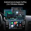Wireless CarPlay Adapter, 2-in-1 Adapter Converts Wired Apple CarPlay & Android Auto to Wireless, Fast Connection, Plug & Play, Mini Design with Rainbow Ambient Light, Style I