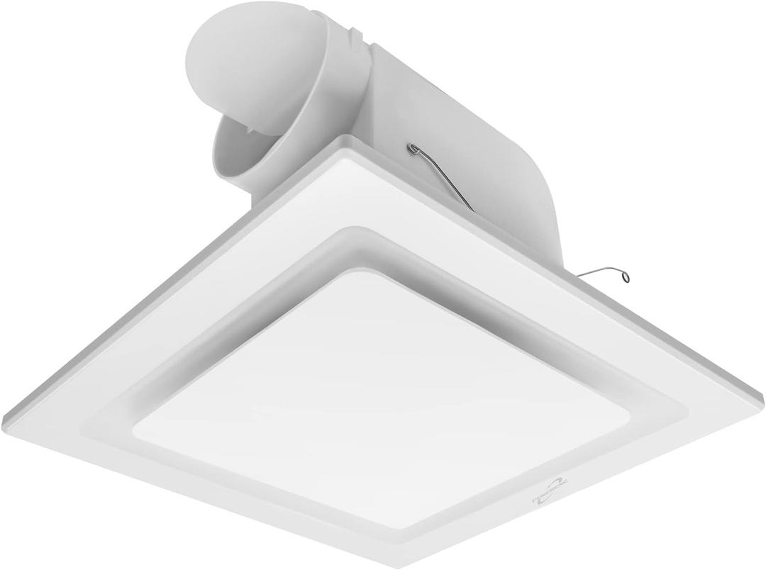 Bathroom Fan Ceiling Mount Exhaust Ventilation,141 CFM 0.7 Sones,4 Inches Duct,White,Very Quiet Ventilation and Exhaust Fan