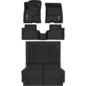 OEDRO Upgraded Floor Mats & Truck Bed Liner Fit for 2022-2025 Ford Maverick Hybrid, All Weather Fit Maverick Car Rubber Mats Includes 1st & 2nd Row and Bed Mat, Black