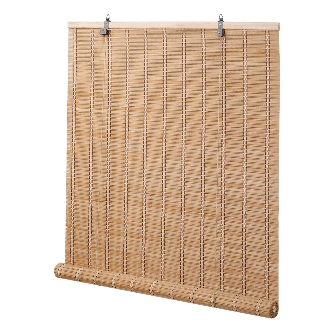 BAYUE Bamboo Blinds for Interior Windows, Roll Up Light Filtering, 32x72 in