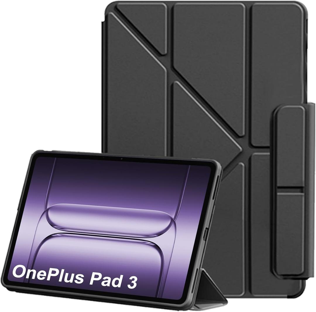 Case for OnePlus Pad 3 13.2" 2025 with Vertical Stand Function, Anti-Drop, Shockproof, Protective Cover for OnePlus Pad 3 13.2" Black