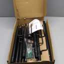 10Ft String Light Poles 4 Pack, Light Poles for Outside Lights, Outdoor with Fence Brackets Hanging Lights, Metal Stand Deck Patio Backyard