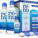Renu Contact Lens Solution, Advanced Formula, Multi-Purpose Solution with Lens Case, Gently Cleans, Disinfects, Moisturizes & Hydrates Soft Lenses, 16 Fl Oz (Pack of 2) + Travel Size 2 Fl Oz