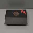 Gold Salt and Pepper Grinder Mill Set With Wood Base, Free Gold Funnel,Stainless Steel Manual Salt Shaker and Pepper Mill,Adjustable Thickness,Suitable For Kitchen (Salt & Pepper Grinder)