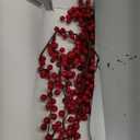 Greentime Christmas Red Berry Garland, Fake Red Berry for Indoor Outdoor Home Decoration for Winter Christmas Holiday New Year Decor