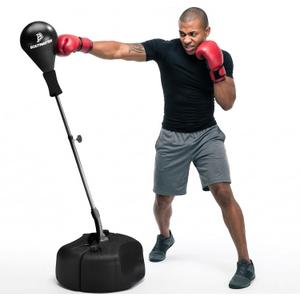 TechTools Punching Bag with Stand, Boxing Bag for Teens & Adults - Height Adjustable - Speed Bag for Training, Boxing Equipment, Stress Relief & Fitness, Professional
