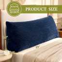 Headboard Pillow Queen, Headboard Wedge Pillow, Navy Blue