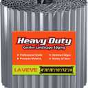 LAVEVE Corrugated Metal Garden Edging 10" x 20Ft, Landscape Edging Border for Lawn, Flower Bed, Garden Fence, Paver Edging (Light Gray)