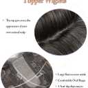 PANEWAY Hair Topper 20 Inch Wavy Synthetic Clip-In Topper for Women, Natural Looking Voluminous Hairpiece for Thinning Hair, Lightweight & Undetectable(20Inch,Brown Blonde with Dark Root)