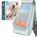 COMFIER Shiatsu Back Massager with Heat & Vibration, 3D Deep Kneading Back Massage for Pain Relief, Home Office Use,Blue