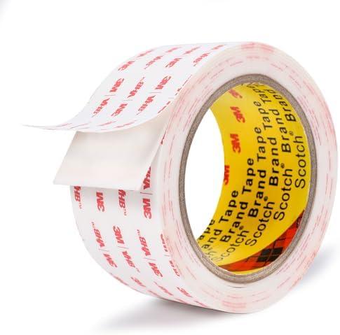 Double Sided Tape 2in X 9.85ft，Heavy Duty Removable Mounting Tape, Picture Hanging Adhesive Strips