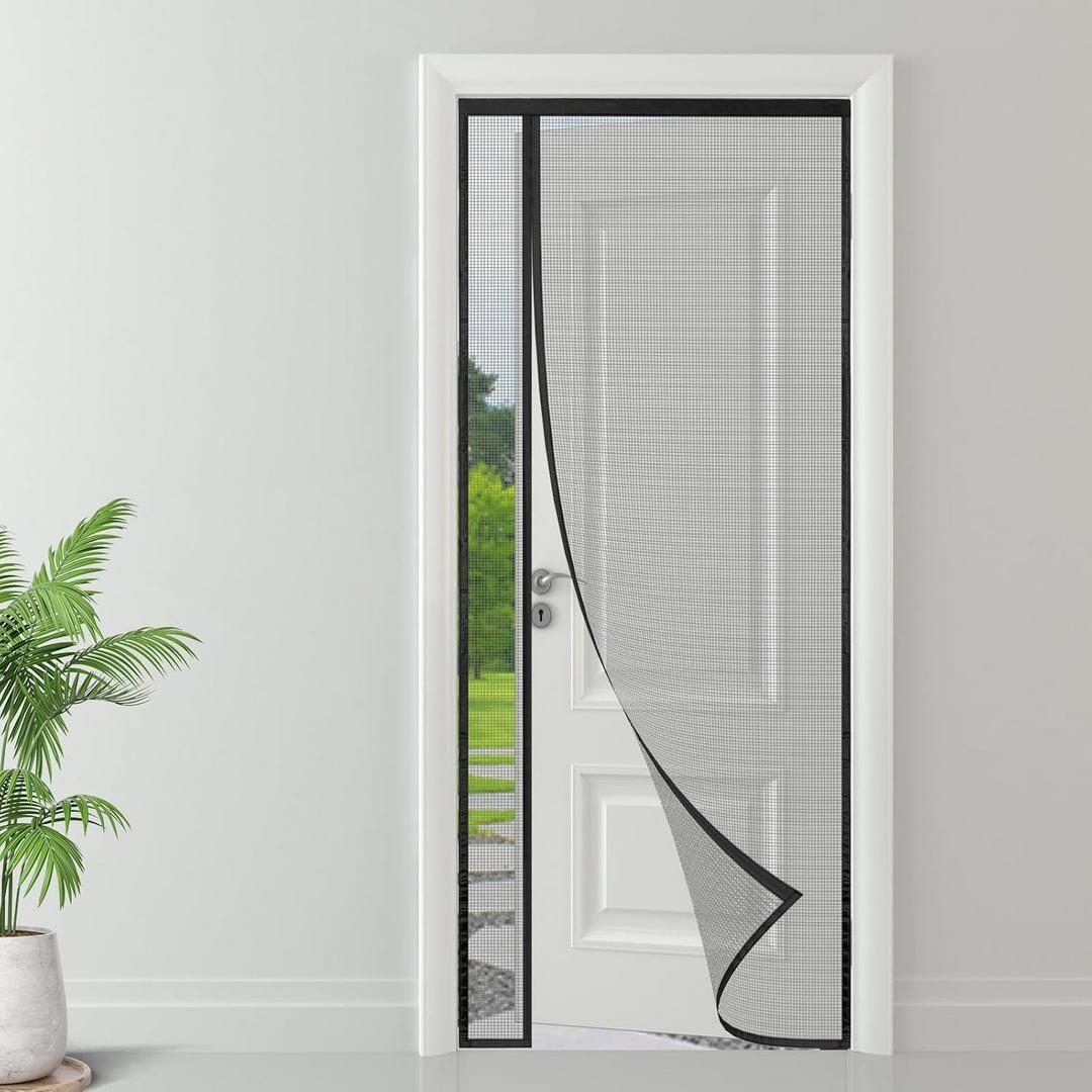 Magnetic Screen Door, Fit Door Size 38 x 82 Inch, Reversible Left Right Side Opening, Screen Size 40" x84"