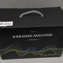 Fansbe Tech Karaoke Machine Bluetooth 2 Microphones, Karaoke Machine Bluetooth Sound Effects, Karaoke Microphone Machine Kids Adults Portable Wireless TF USB Light Home Party Outdoor/ Indoor, Black