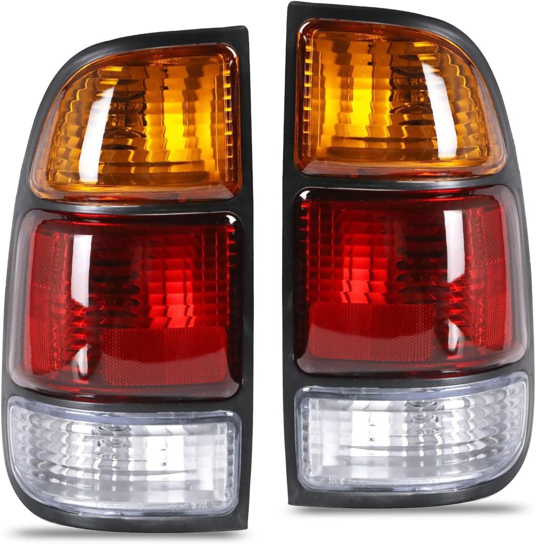 Tail Light Assembly Compatible With 2000 2001 2002 2003 2004 2005 2006 Toyota Tundra Driver and Passsenger Side Taillights Replace 81550-0C010 81560-0C010(Only Fit Regular and Access Cab) (Left And Right)