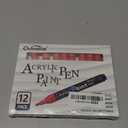 Overseas Red Paint Pens Paint Markers - Permanent Acrylic Markers 12 Pack, Water-Based, Quick Dry, Waterproof Marker Pen for Rock, Wood, Plastic, Metal, Canvas, Glass, Fabric, Mugs. Medium Tip