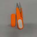 Dilwe Sewing Scissors Snip Thread Cutter, Safety Trimmer Crossstitch Clipper Snip Thread Cutter U Shape Sewing Scissors Accessory(orange)