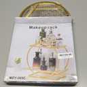 Perfume Organizer for Dresser, 2 Tier Bathroom Counter Organizers and Storage, Gold Makeup Organizer for Vanity, Bathroom Accessories & Decor, Skincare Perfume Trays Cosmetic Display Holder