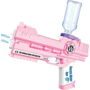 Electric Water Gun, Ultimate Battle Blaster Water Guns with Dual Nozzles High Capacity Automatic Squirt Guns Summer Outdoor Beach Swimming Pool Party Toy for Adult and Kids (Pink, 1P Pink)