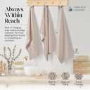 Beige Honeycomb Kitchen Towels 5 Pack, 16x26 Inch, 100% Cotton, Quick Drying, Soft, Super Absorbent, Reusable & Washable Dish Towels for Home & Kitchen Chores, Everyday Use