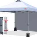 MASTERCANOPY Durable Pop-up Canopy Tent with 1 Sidewall (10'x10',White)