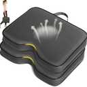 2 Pcs Stadium Seat Cushions Water-Repellent Bleacher Seat Cushions Indoor & Outdoor Seat Cushion for Bleachers Portable Stadium Cushion for Sports Events, Office Chairs, Beaches (Stylish Style - Dark Grey)