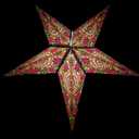 Lantern Lampshade Paper Star Light Shades Large 60cm Hanging Decorations for Christmas Wedding Home Decoration Birthday Party Foldable 5 Pointed Star (Blue, Yellow)