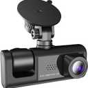 Shkalacar Dash Cam Front & Inside & Rear Camera, 1080P DVR Car Dashboard Camera with Night Vision 2 Inch Screen Dashcam Support Night-Vision Loop Recording One-Key Lock