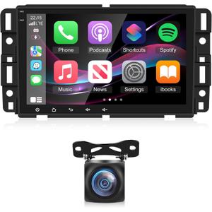 2+64G Car Radio for Chevrolet/Chevy Silverado/GMC/Buick/Hummer - 8 Inch Android Touchscreen with Wireless Carplay and Android Auto/HiFi/WiFi/GPS Navigation/Steering Wheel Control