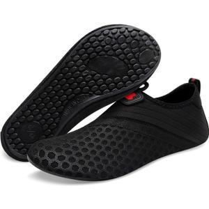 BARERUN Barefoot Quick-Dry Water Sports Shoes Aqua Socks for Swim Beach Pool Surf Yoga for Women Men (6.5-7.5 Women/5-6 Men, Black Holes)