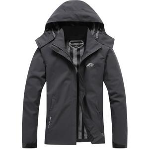 Women's Waterproof Raincoat Lightweight Rain Jacket Detachable Hood Travel Outdoor (Medium, Dark Grey)