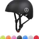 67i Bike Helmet Skateboard Helmet for Adult Cycling Bicycle Scooter Helmets for Men Women Adjustable for Multi-Sport Bicycle Scooter Inline Cycling Skateboarding (Large, Black)