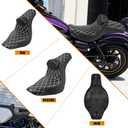 One-Piece Two-Up Seat with Backrest Fit for Harley Softail 2018+