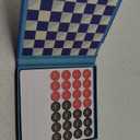 2-in-1 Checkers & Tic-Tac-Toe Board Game | Magnetic Travel Games for Kids 8-12 | Plane Activities for Kids Ages 8-12 | Foldable Magnetic Checkers & Travel Activities (Ages 3-12)