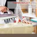 Ironing Board Cover and Pad 15"x54" Extra Thick Natural Cotton, Scorch and Stain Resistant Padding, Standard Size Iron Board Cover with Fasteners Heavy Duty Elastic Edge, Heatproof