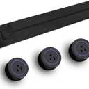 Power Outlet Strip, Wall Mount Power Strip 19.68 inch 8000W Power Outlet Track, 3 AC Outlet adapters 1875W Modern Wall Power Strip,Suitable for Kitchen, Living Room, Study, Office (Black)
