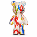 Graffiti Bear Statue Decorative Animal Resin Sculpture Home Decor, Art Figurine Home Ornament Decoration for Office, Living Room, Bedroom, Book Shelf, TV Cabinet, Desktop (Graffiti Decor)
