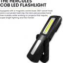 Go Green Power Inc. GoGreen Power (GG-Hercules) Hercules COB LED Worklight, Magnetic Base and Premium Swivel Hook, USB Rechargeable, 300 Lumens