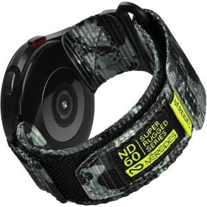 Nereides Band Compatible with Samsung Galaxy Watch 7 6 5 4 40mm 44mm/Watch 6 4 Classic/Galaxy Watch 5 Pro/Galaxy Watch 3/Classic 41mm/Active 2, 20mm Nylon Sports Strap for Men Women(Green Camo,L)