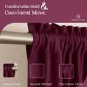 Burgundy Valance Curtains 2 Pack, 54x18 Inches, 100% Cotton, Rod Pocket Window Valances, Semi Sheer Short Curtain for Kitchen, Farmhouse, Caf, Bedroom, Bathroom, Living Room Dcor