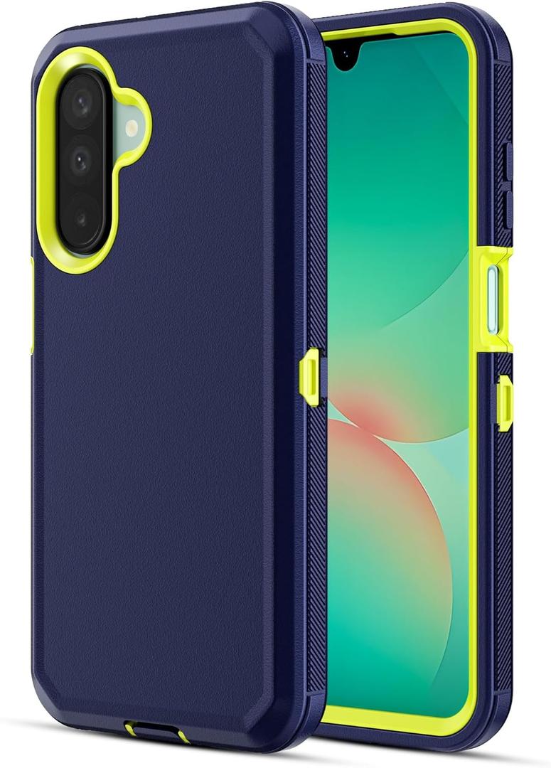 Jiunai for Samsung Galaxy A26 Case Rugged Heavy Duty Shockproof Dual Layer Port Protection Hybrid Cover Tough Phone Case for Samsung Galaxy A26 5G 6.7 2025 Men Women Teen Blue