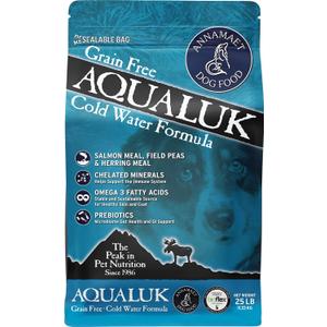 Annamaet Grain-Free Aqualuk Cold Water Fish Formula Dry Dog Food, (Salmon & Herring), 25-lb Bag (EXP 10/19/27)