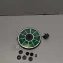 AISITIN 3.5W Solar Bird Bath Fountain Builtin 1800mAh Battery, Solar Water Pump with 8 Nozzles, Solar Powered Fountain Pump for Garden Birdbath Pool Fish Tank Pond and Outdoor (Dark green)